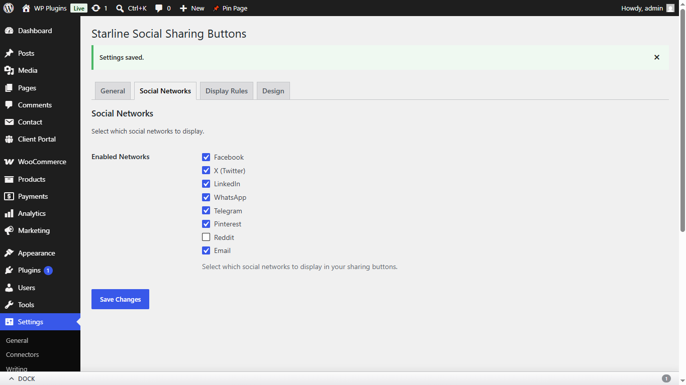 Starline Social Sharing Buttons screenshot