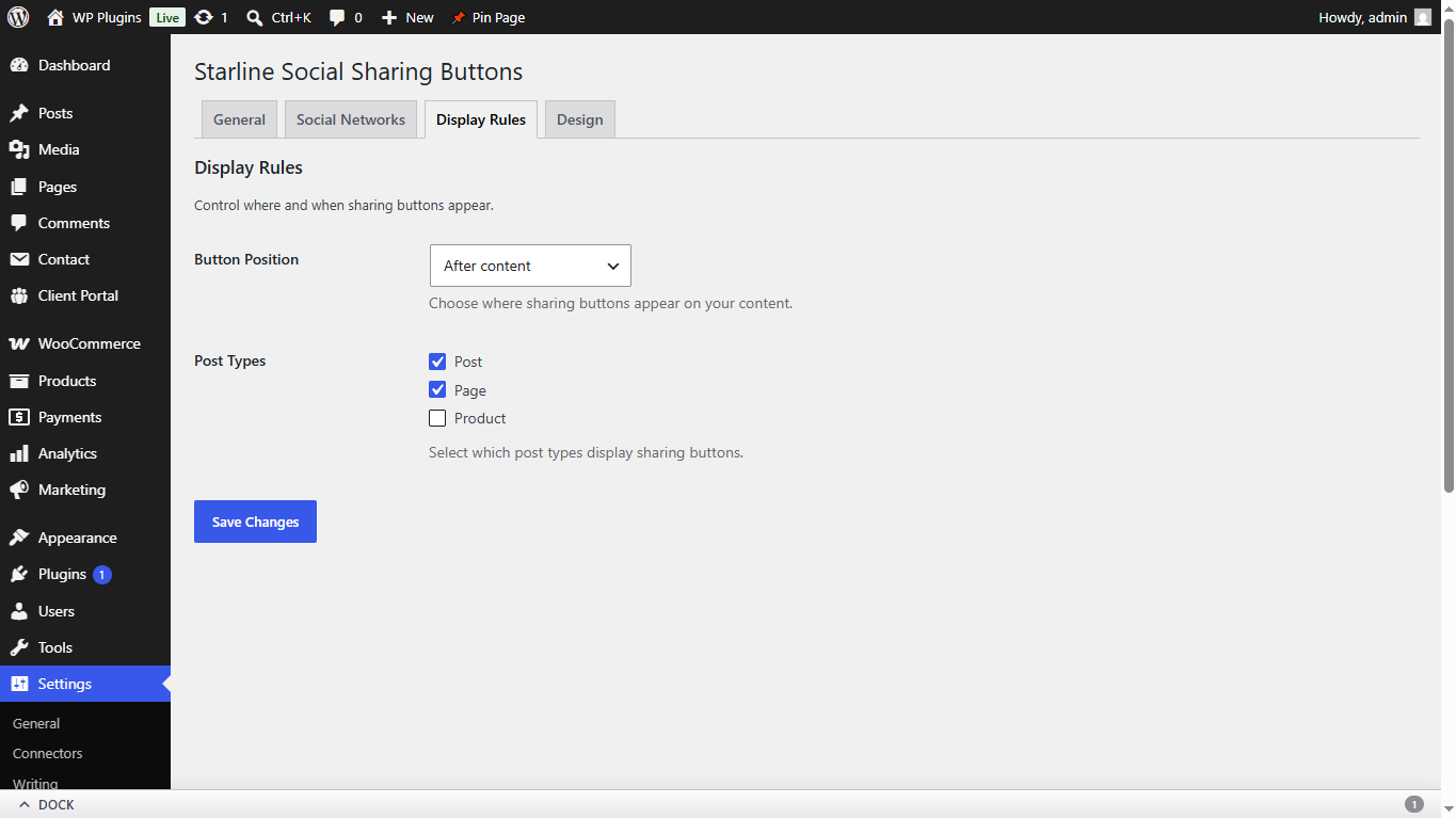 Starline Social Sharing Buttons screenshot