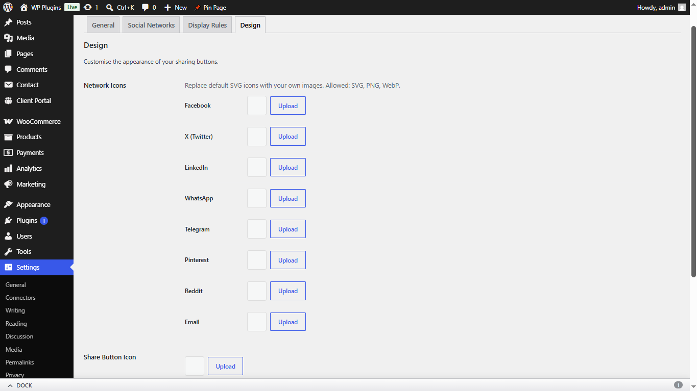 Starline Social Sharing Buttons screenshot