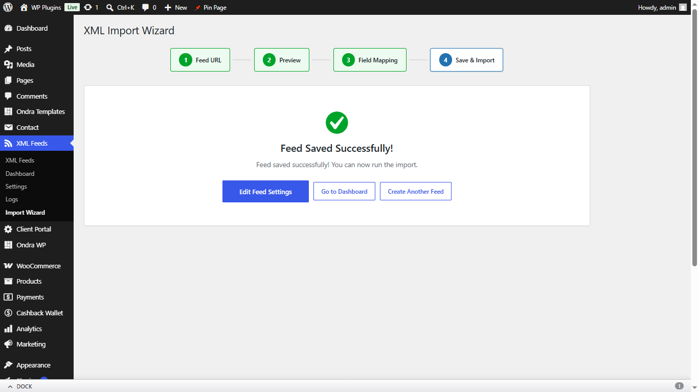 StarLine XML Feed Importer screenshot